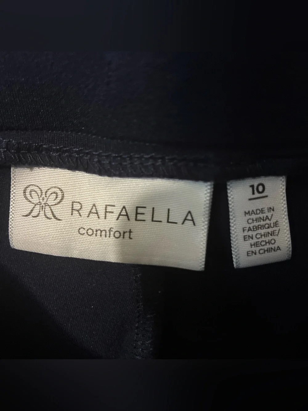 RAFAELLA Comfort-Women’s Stretchy Waist Navy Blue Pull On Pants Sz 10 EUC